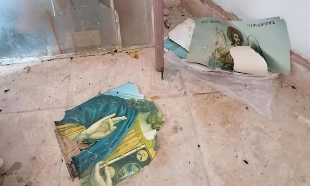 Αλλοδαποί κατέστρεψαν τον ναό του Αγίου Γεωργίου στην Μόρια